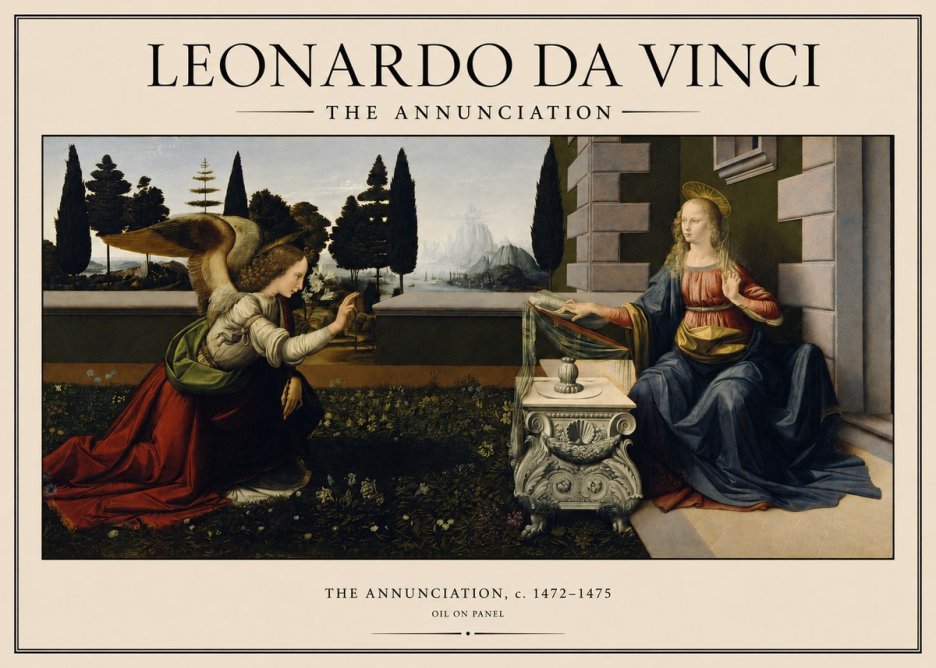 Leonardo da Vinci The Annunciation No1 - Plakat