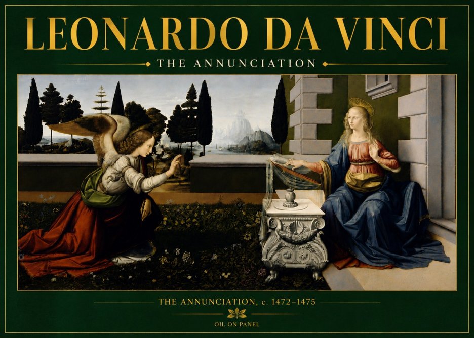 Leonardo da Vinci The Annunciation No5 - Plakat