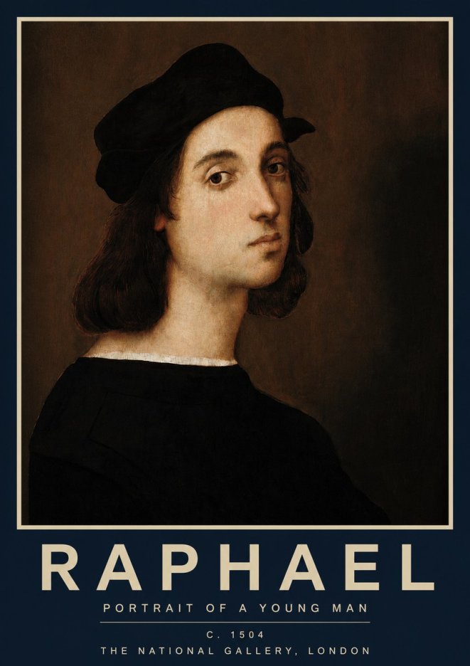 Raphael Portrait of a Young Man No2 - Plakat