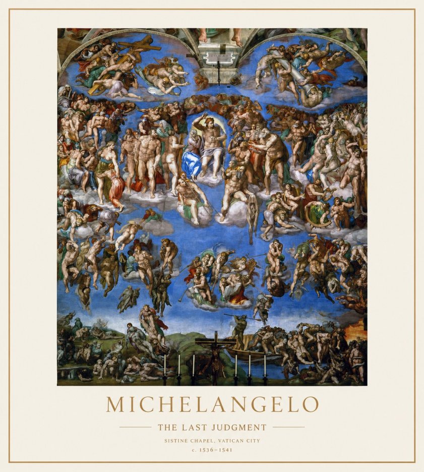 Michelangelo The Last Judgment No1 - Plakat