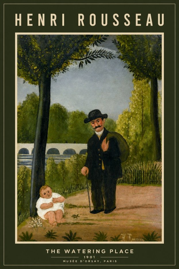 Rousseau The Watering Place No2 - Plakat