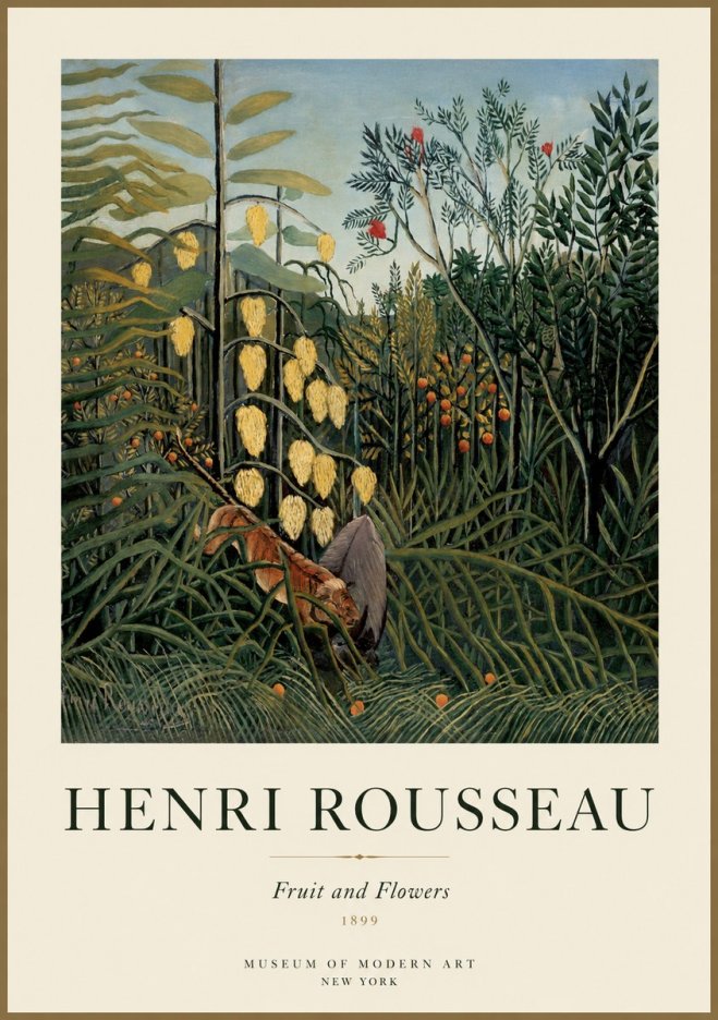 Rousseau Fruit and Flowers No1 - Plakat