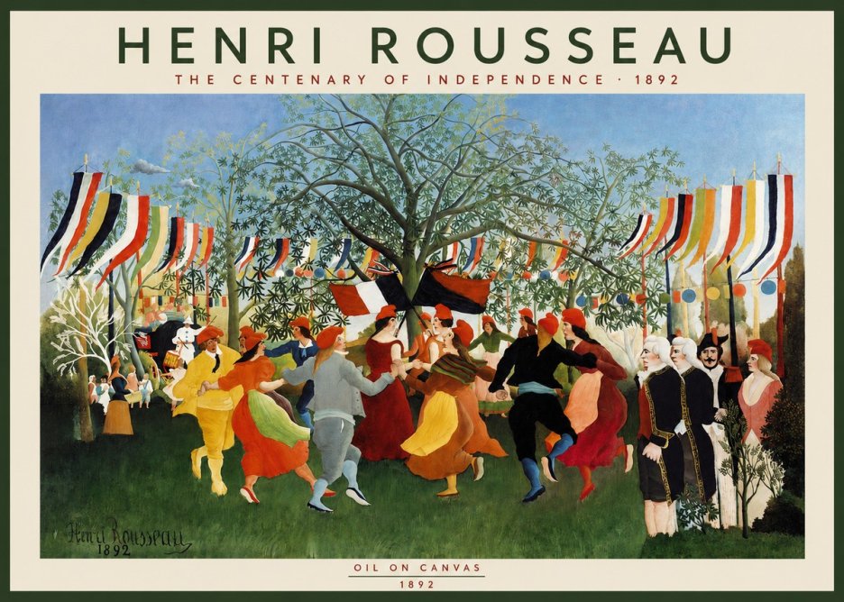 Rousseau A Village Festival No2 - Plakat