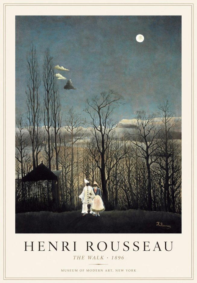 Rousseau The Walkers at Evening No2 - Plakat