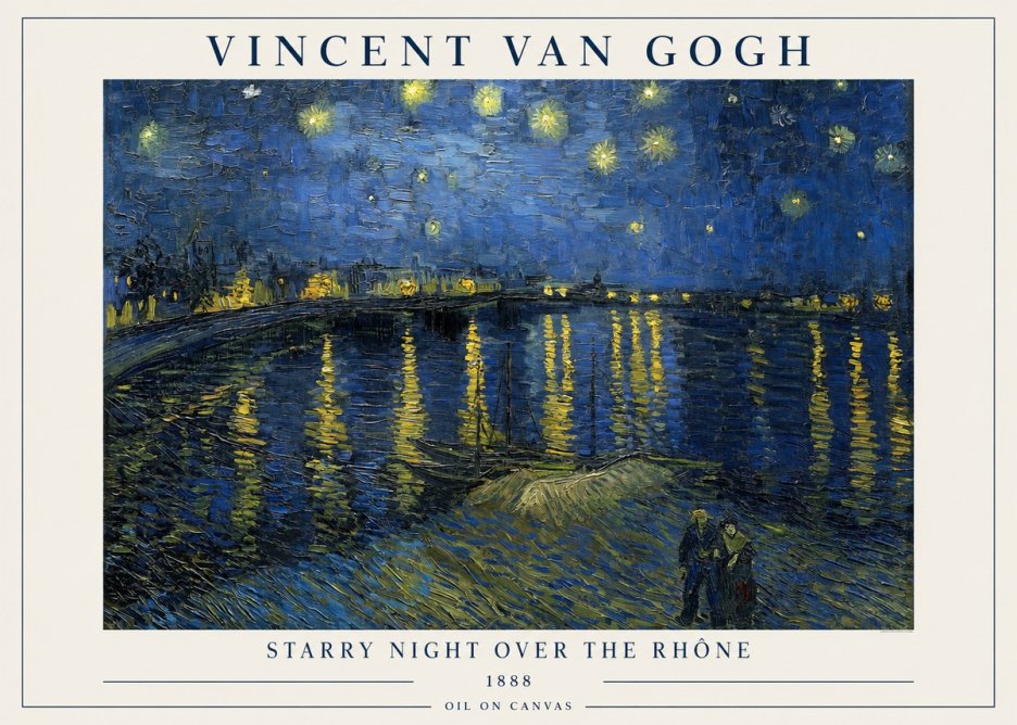Van Gogh Starry Night over the Rhône No1 - Plakat