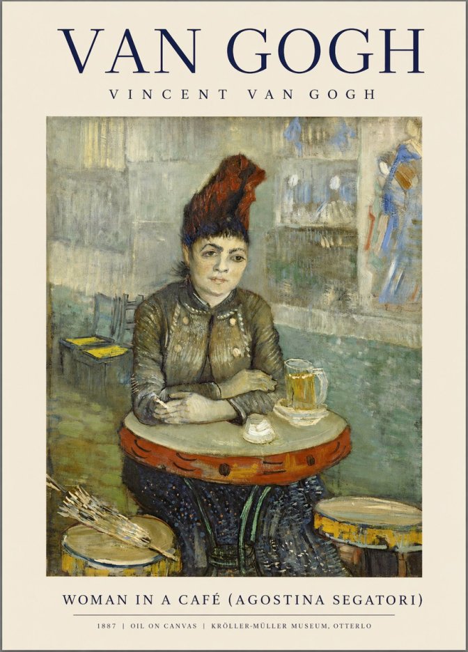 Van Gogh Woman in a Café (Agostina Segatori) No1 - Plakat
