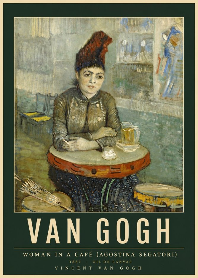 Van Gogh Woman in a Café (Agostina Segatori) No2 - Plakat