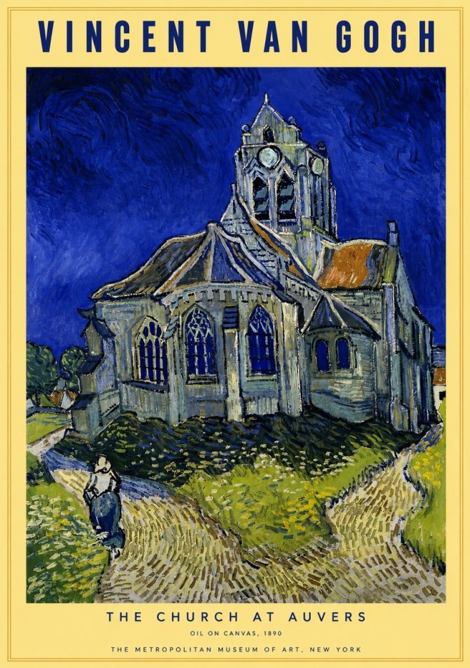 Van Gogh The Church at Auvers I No2 - Plakat