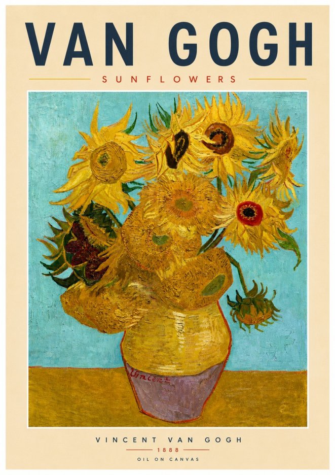 Van Gogh Sunflowers I No4 - Plakat