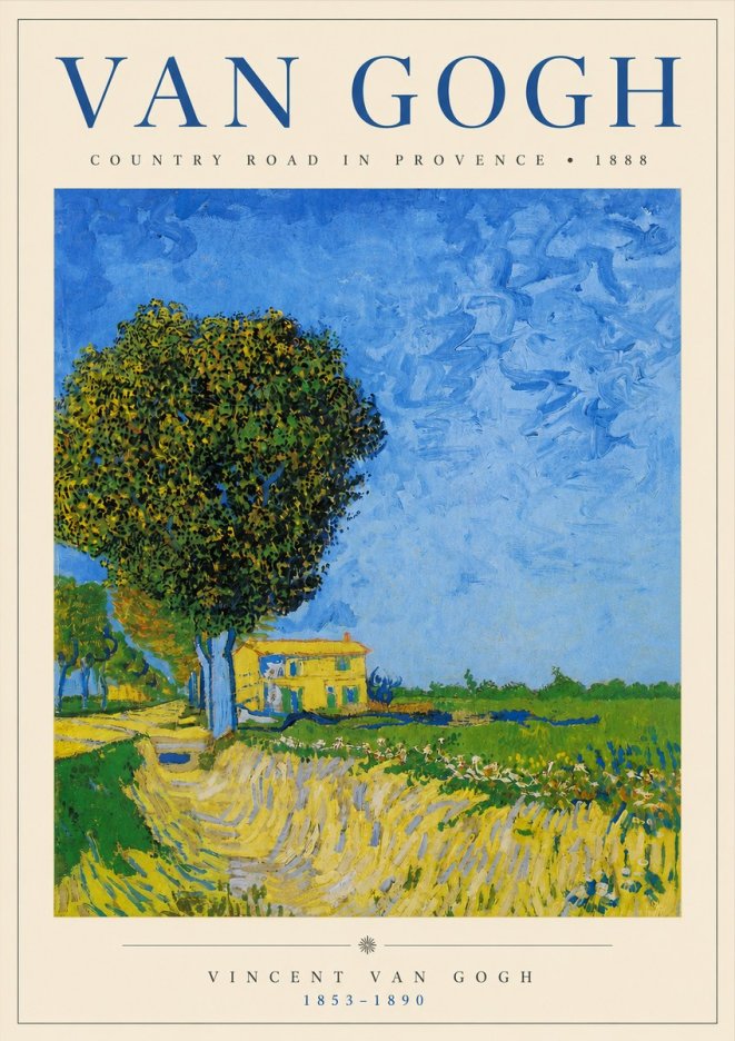 Van Gogh Country Road in Provence II No3 - Plakat