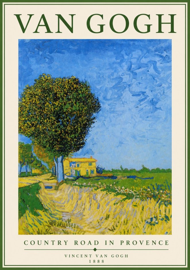 Van Gogh Country Road in Provence II No4 - Plakat