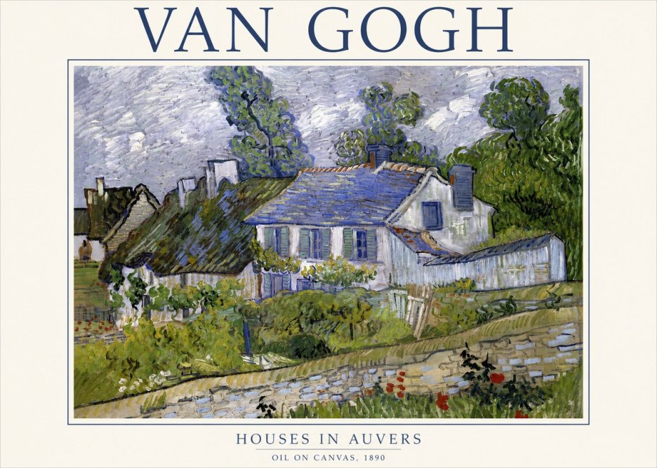 Van Gogh Houses in Auvers No3 - Plakat