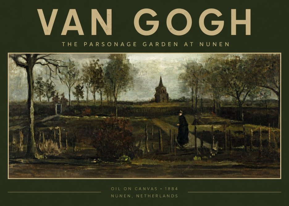 Van Gogh The Parsonage Garden at Nunen No2 - Plakat