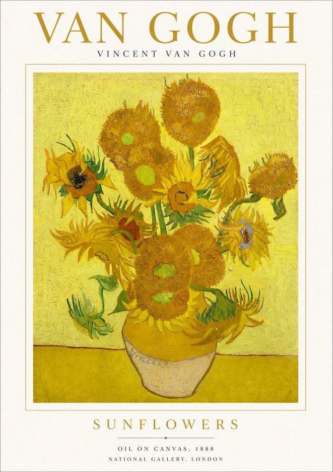 Van Gogh Sunflowers III No1 - Plakat