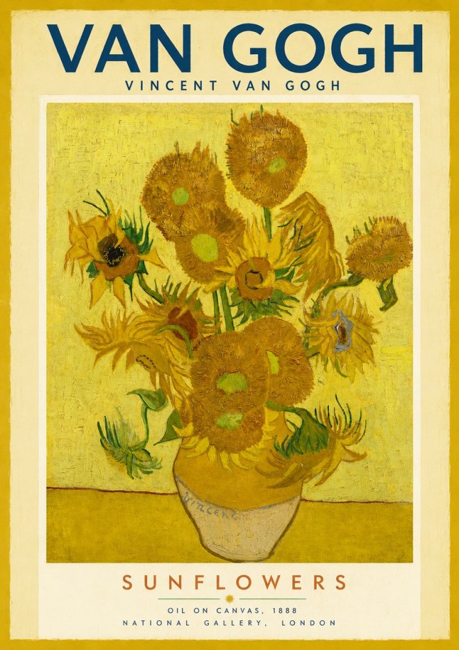 Van Gogh Sunflowers III No4 - Plakat