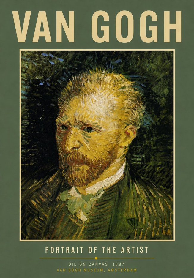 Van Gogh Portrait of the Artist III No5 - Plakat