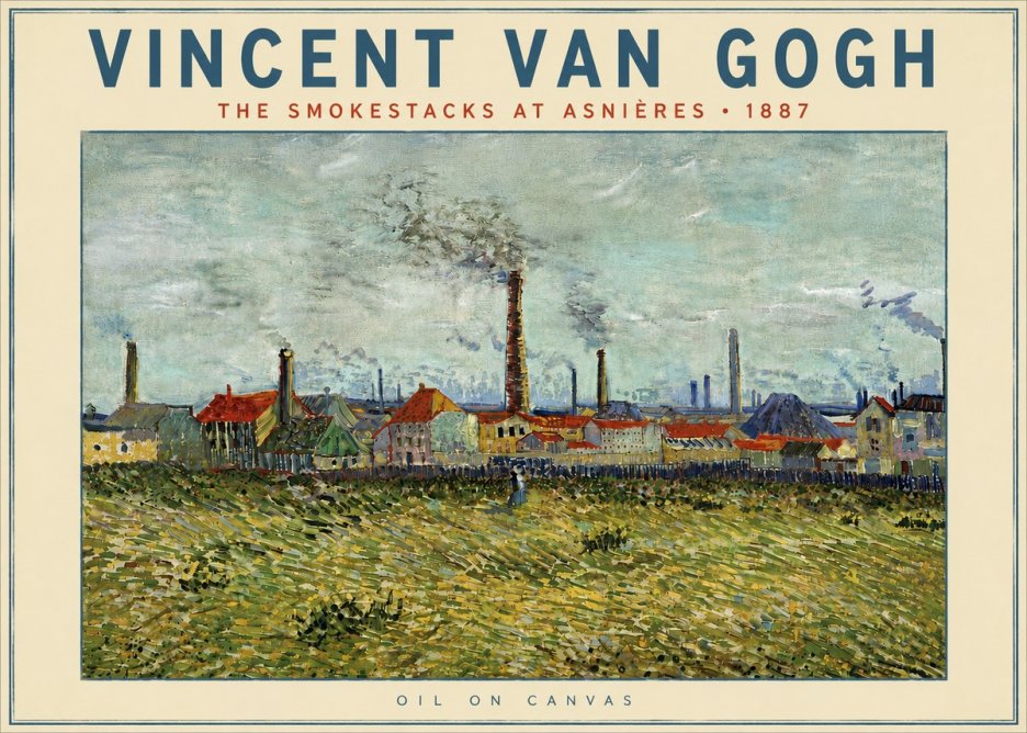 Van Gogh The Smokestacks at Asnières No5 - Plakat