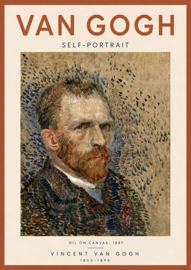 Van Gogh Self-portrait IV No5 - Plakat