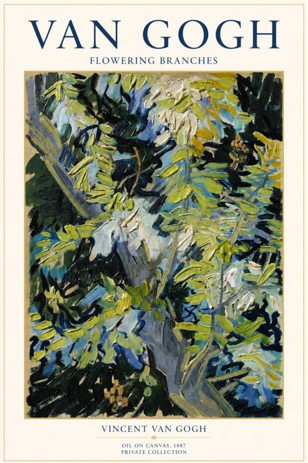 Van Gogh Flowering Branches No1 - Plakat