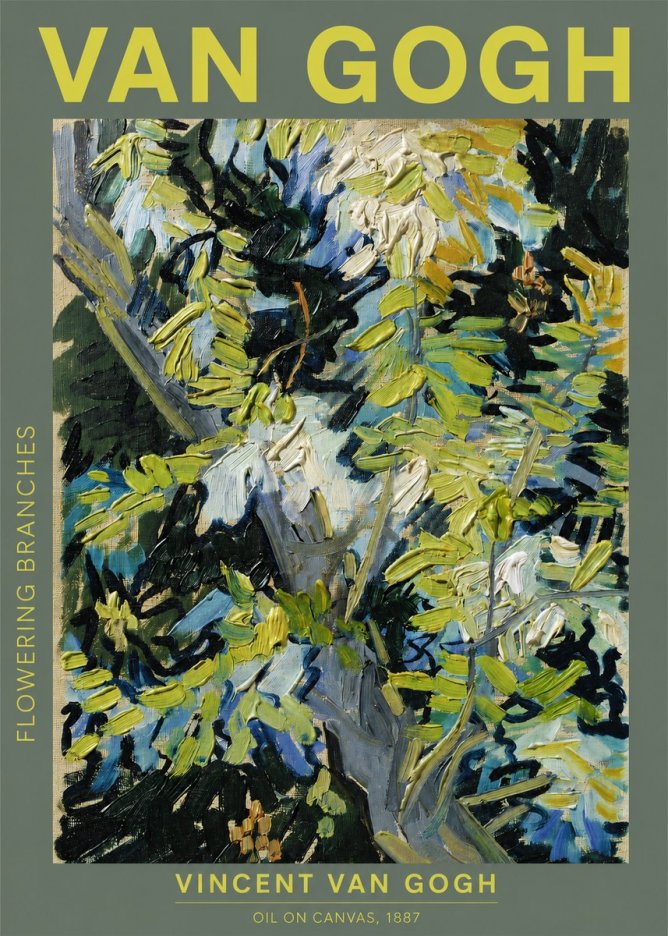Van Gogh Flowering Branches No2 - Plakat