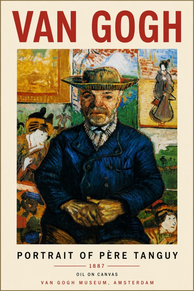 Van Gogh Portrait of Père Tanguy II No6 - Plakat