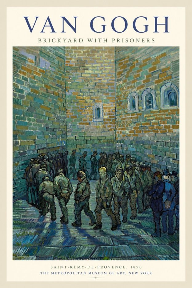 Van Gogh Brickyard with Prisoners No1 - Plakat