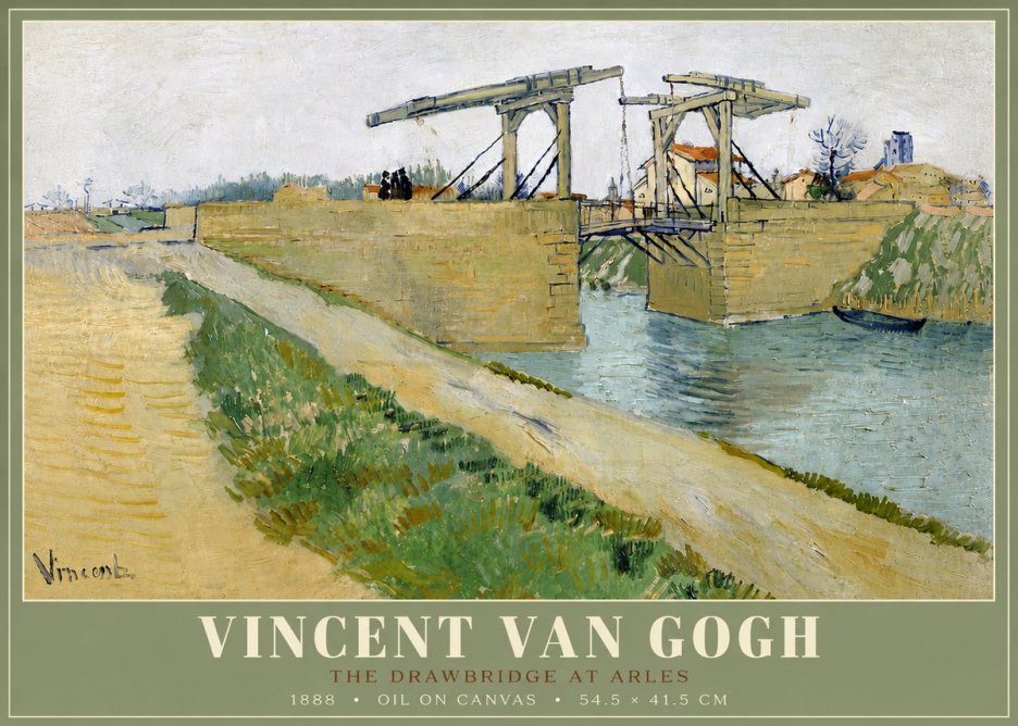 Van Gogh The Drawbridge at Arles II No4 - Plakat