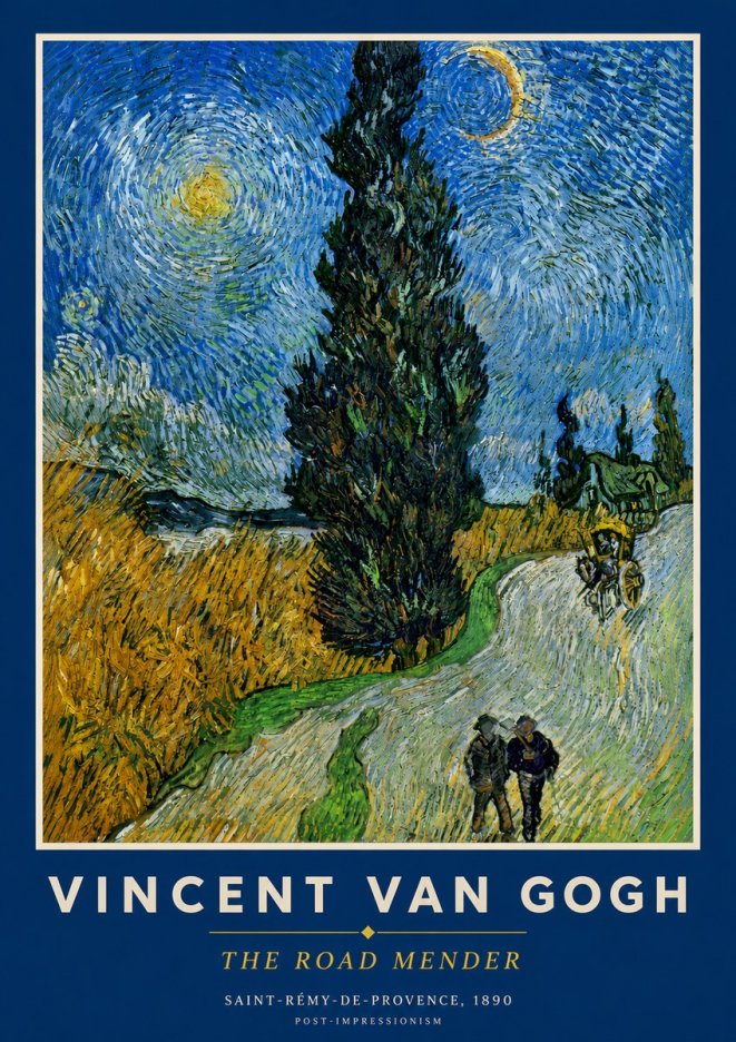 Van Gogh The Road Mender II No3 - Plakat