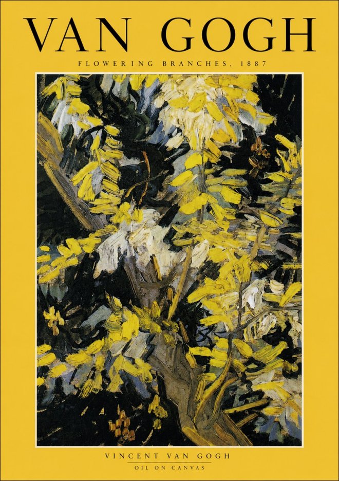 Van Gogh Flowering Branches, 1887 No2 - Plakat