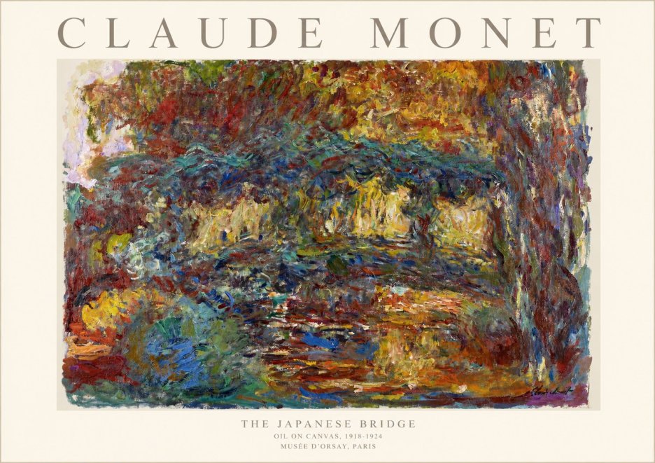 Monet The Japanese Bridge I No1 - Plakat