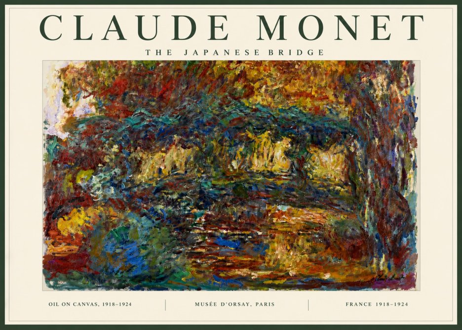 Monet The Japanese Bridge I No5 - Plakat
