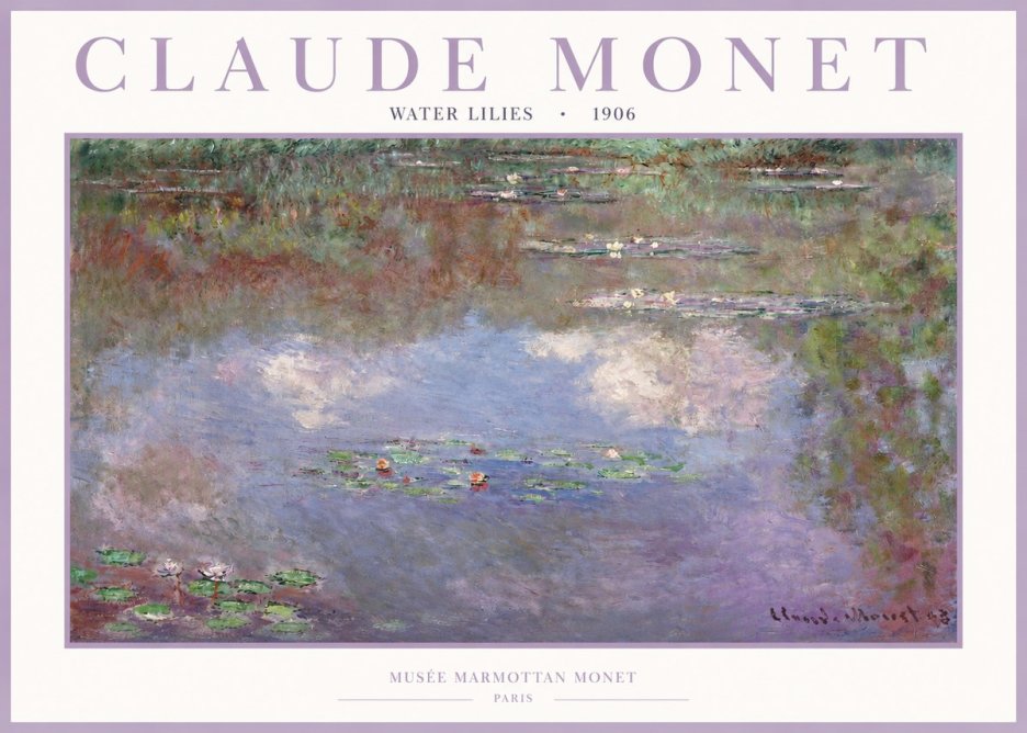 Monet Water Lilies VI No2 - Plakat