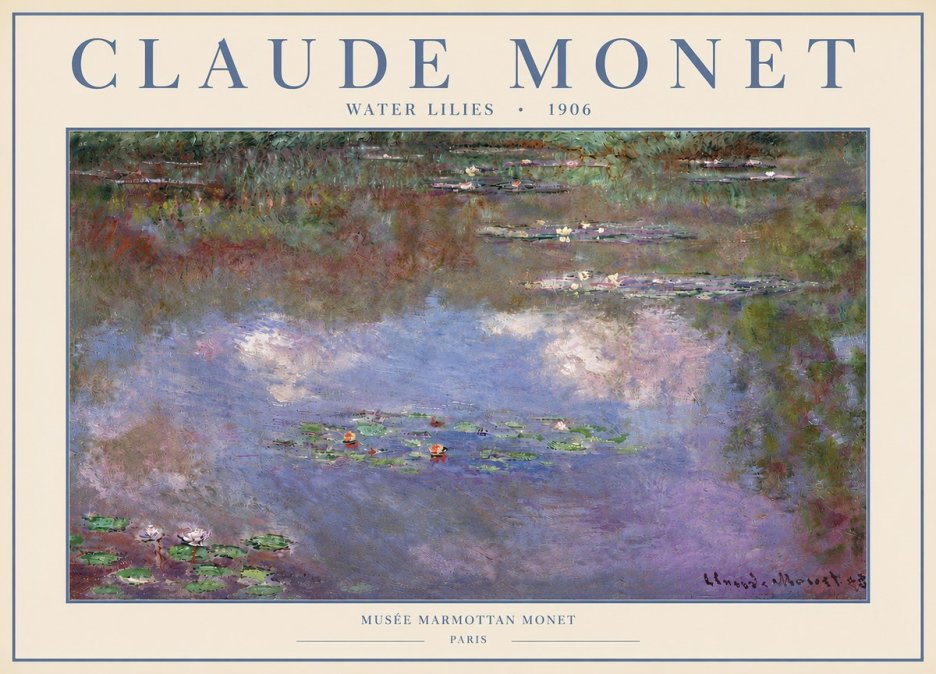 Monet Water Lilies VI No6 - Plakat
