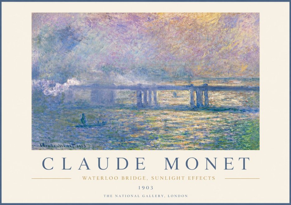 Monet Waterloo Bridge, Sunlight Effects No3 - Plakat