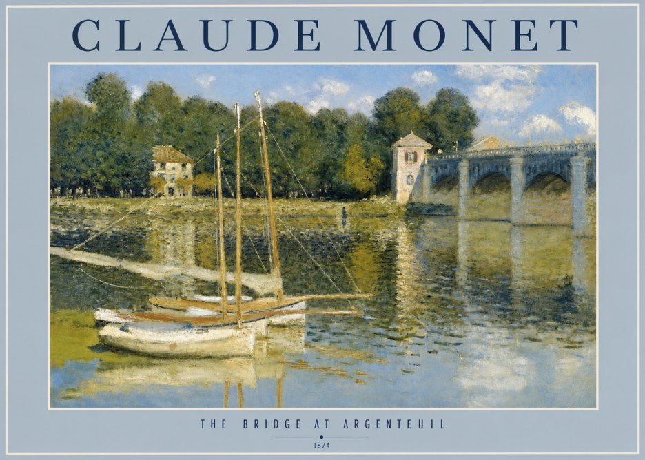 Monet The Bridge at Argenteuil III No2 - Plakat