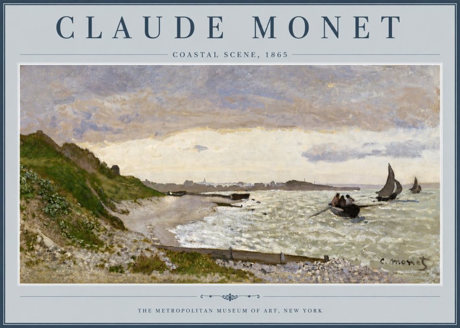 Monet Coastal Scene No6 - Plakat