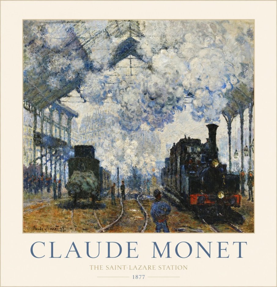 Monet The Saint-lazare Station No1 - Plakat