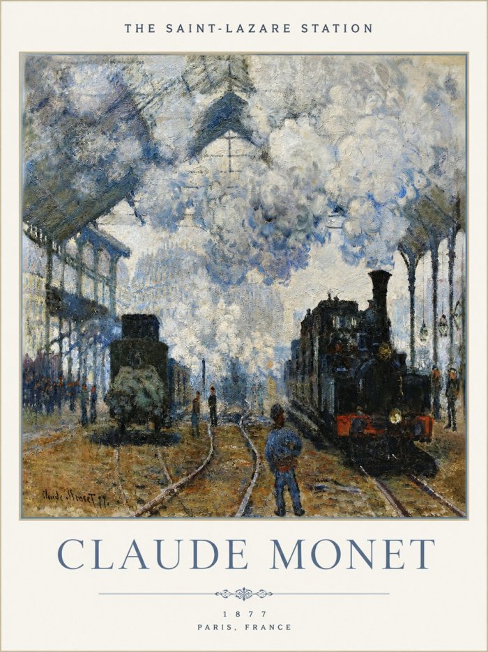 Monet The Saint-lazare Station No4 - Plakat