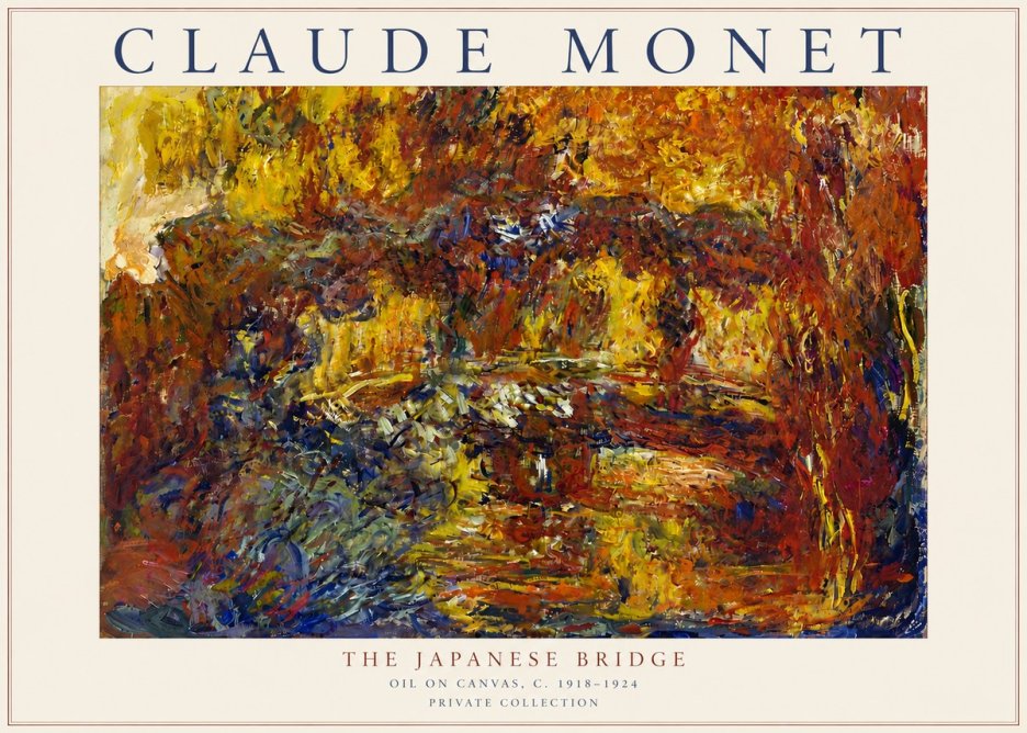 Monet The Japanese Bridge II No3 - Plakat