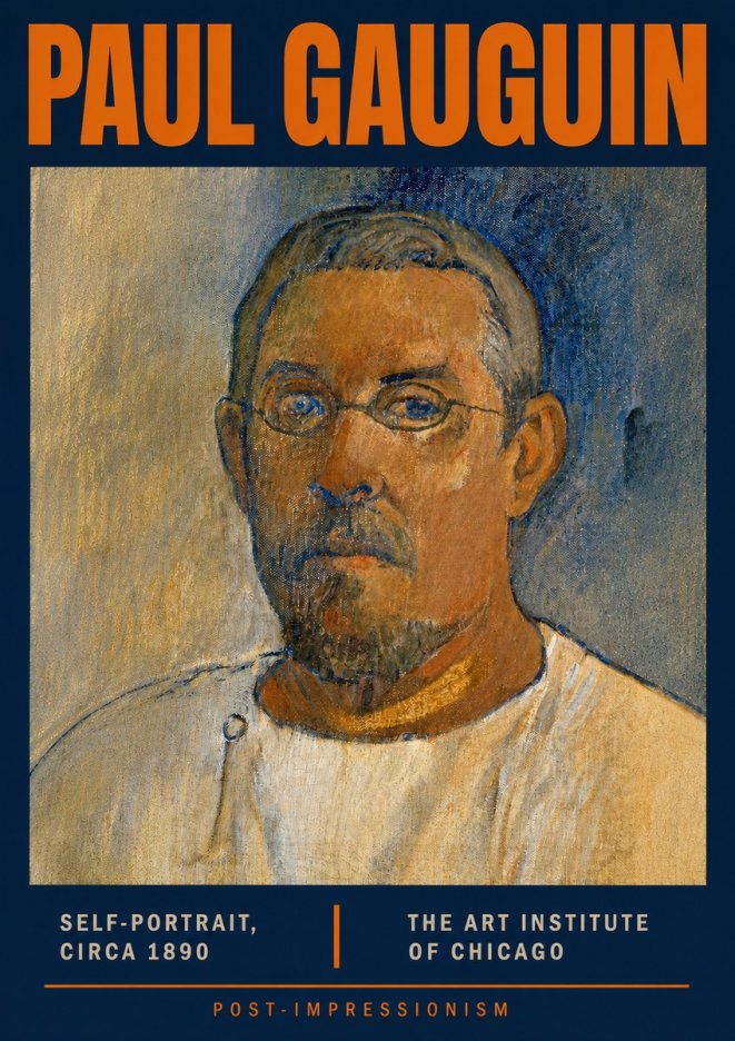 Paul Gauguin Self-portrait I No3 - Plakat