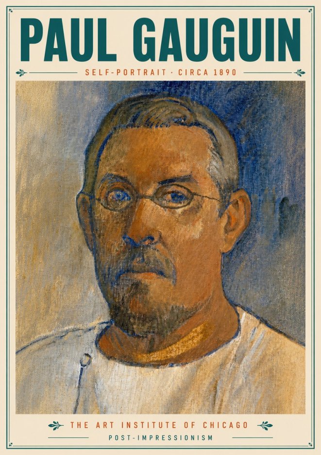 Paul Gauguin Self-portrait I No4 - Plakat