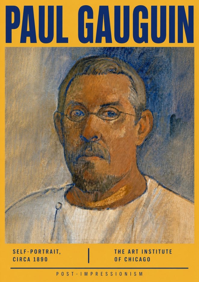 Paul Gauguin Self-portrait I No5 - Plakat