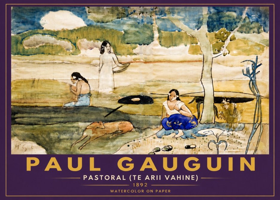 Paul Gauguin Pastoral (Te Arii Vahine) No6 - Plakat