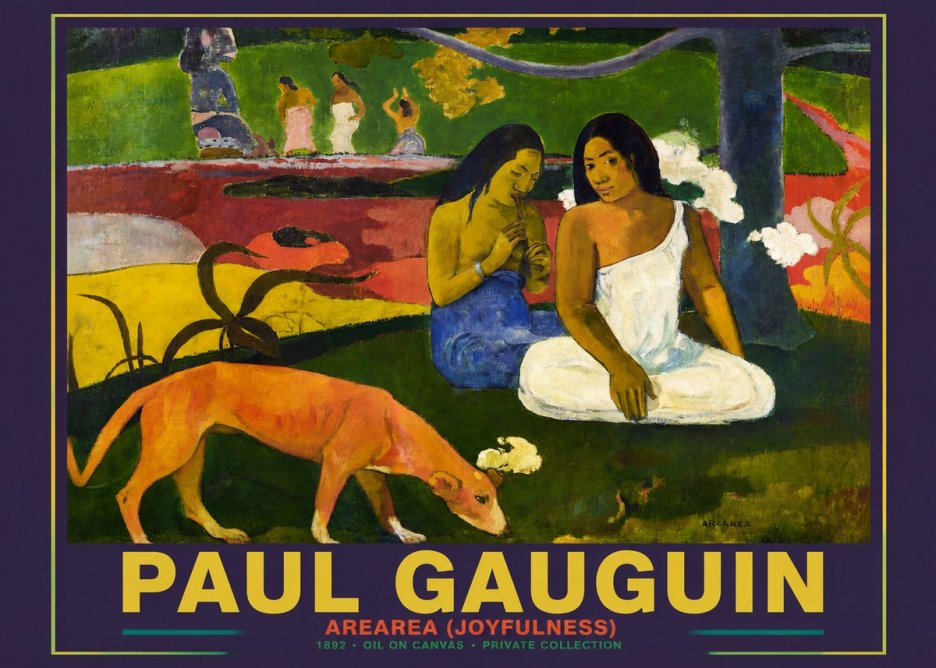 Paul Gauguin Arearea (Joyfulness) No6 - Plakat