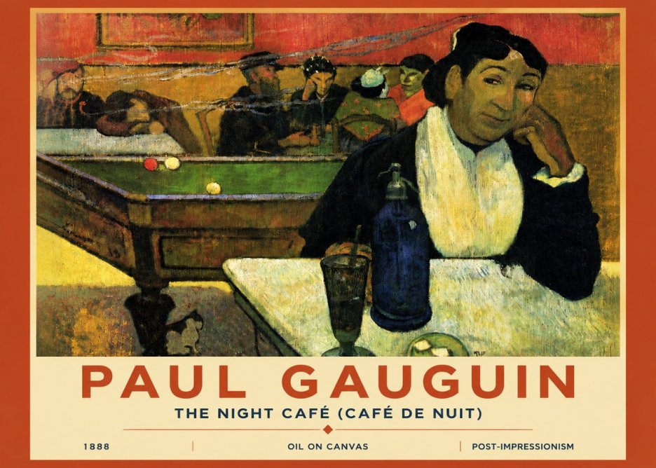 Paul Gauguin The Night Café (Café De Nuit) No4 - Plakat