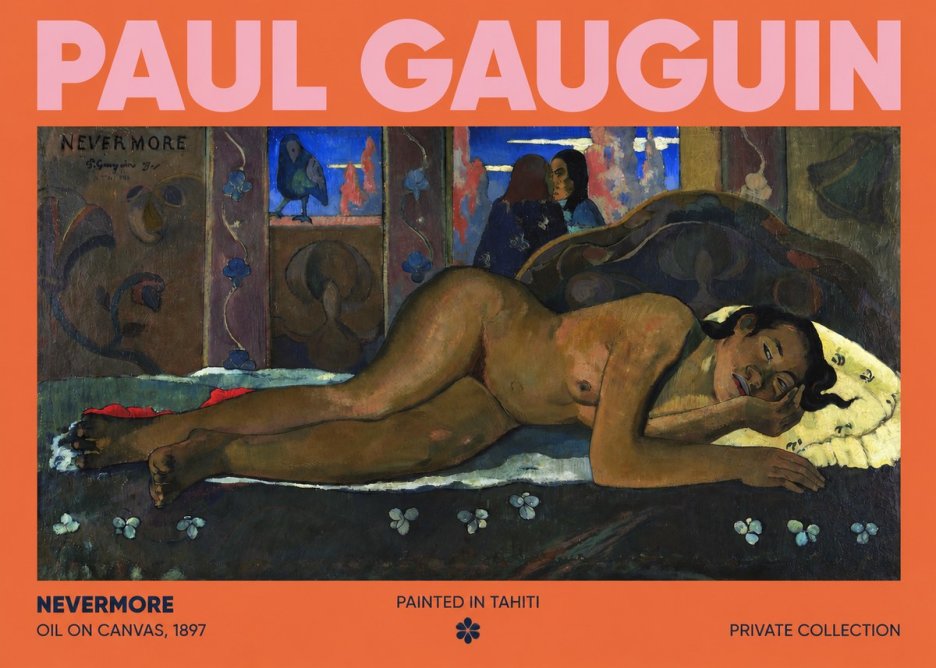 Paul Gauguin Nevermore No2 - Plakat