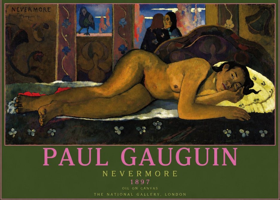 Paul Gauguin Nevermore No5 - Plakat