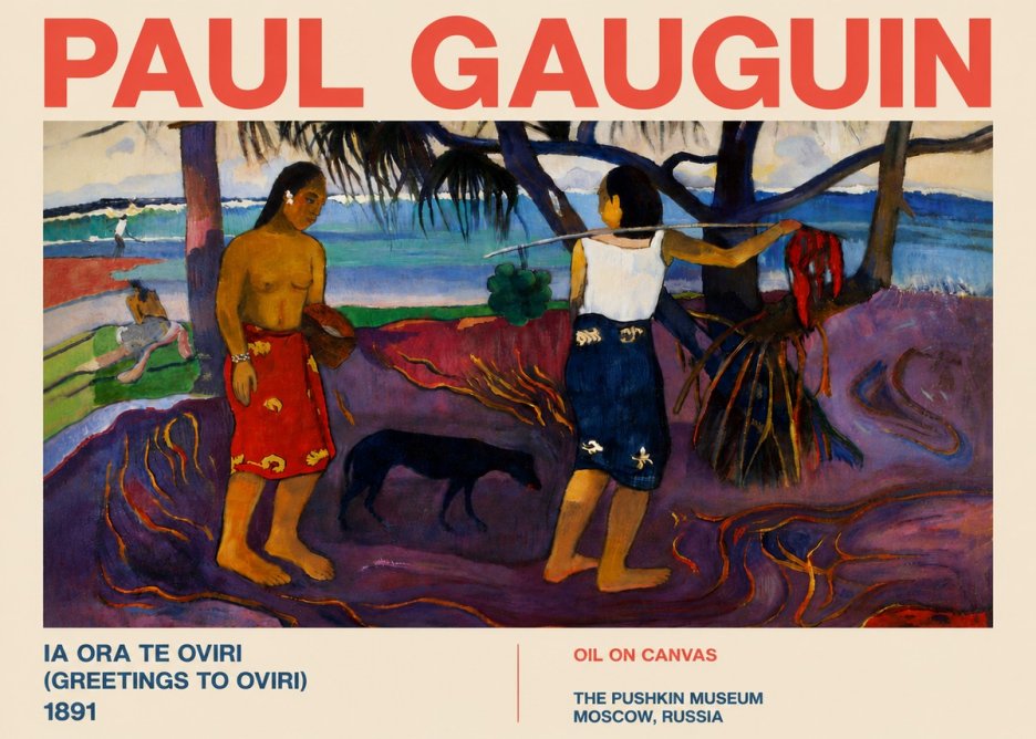 Paul Gauguin Ia Ora Na Te Ovari (I Raro Te Oviri) No6 - Plakat