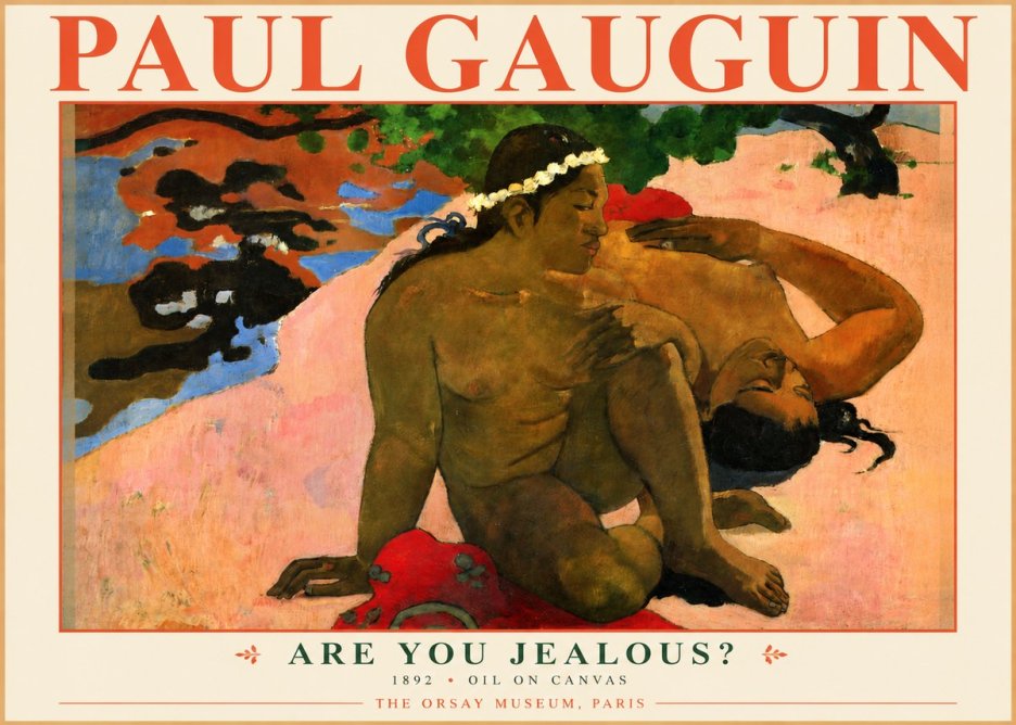 Paul Gauguin Are You Jealous? No3 - Plakat