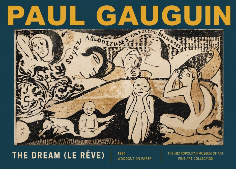 Paul Gauguin The Dream (Le Rêve) No5 - Plakat